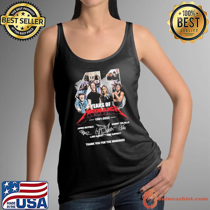 41 Years Of Metallica 1981 2022 Thank You For The Memories Shirt Tank Top