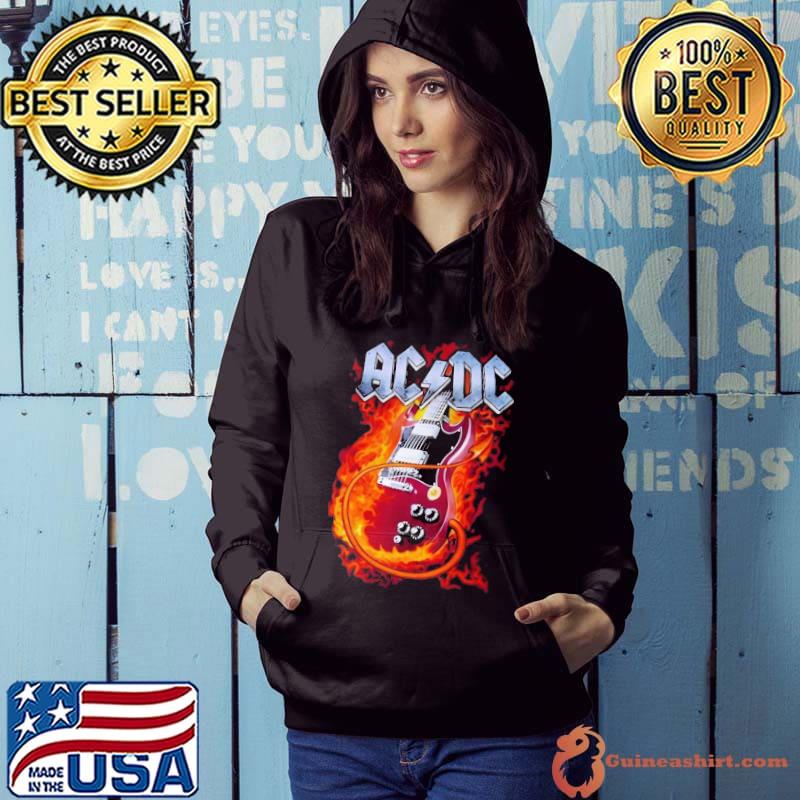 ACDC Guitar Fire Shirt Hoodie