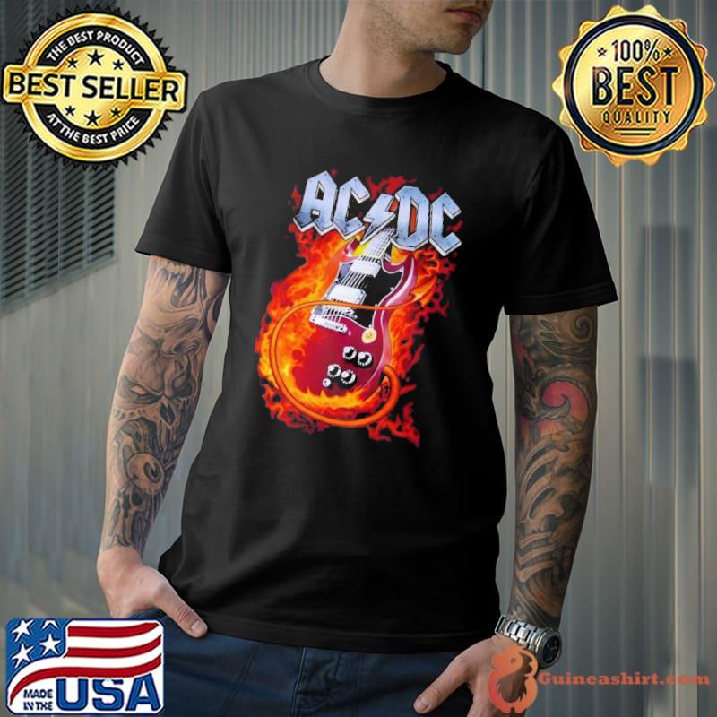 ACDC Guitar Fire Shirt