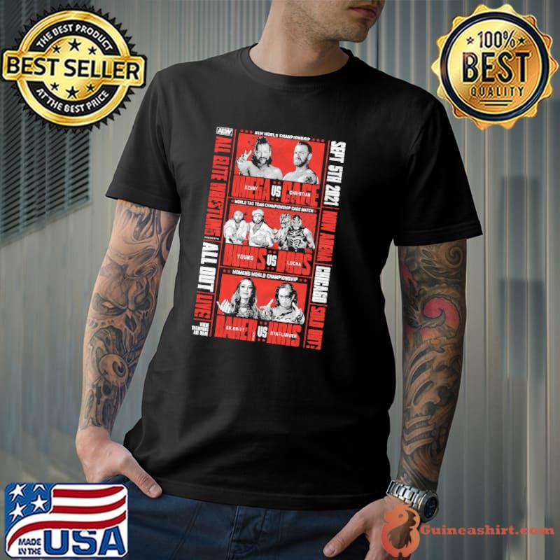 All Out 2021 Title Matches Aew world championship Omega Kenny VS Cage Christian shirt