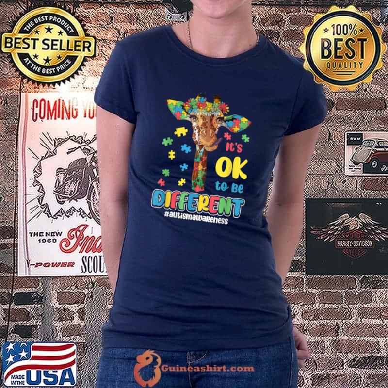 Autism Awareness Acceptance Women Kid Its Ok To Be Different T-Shirt Ladiestee