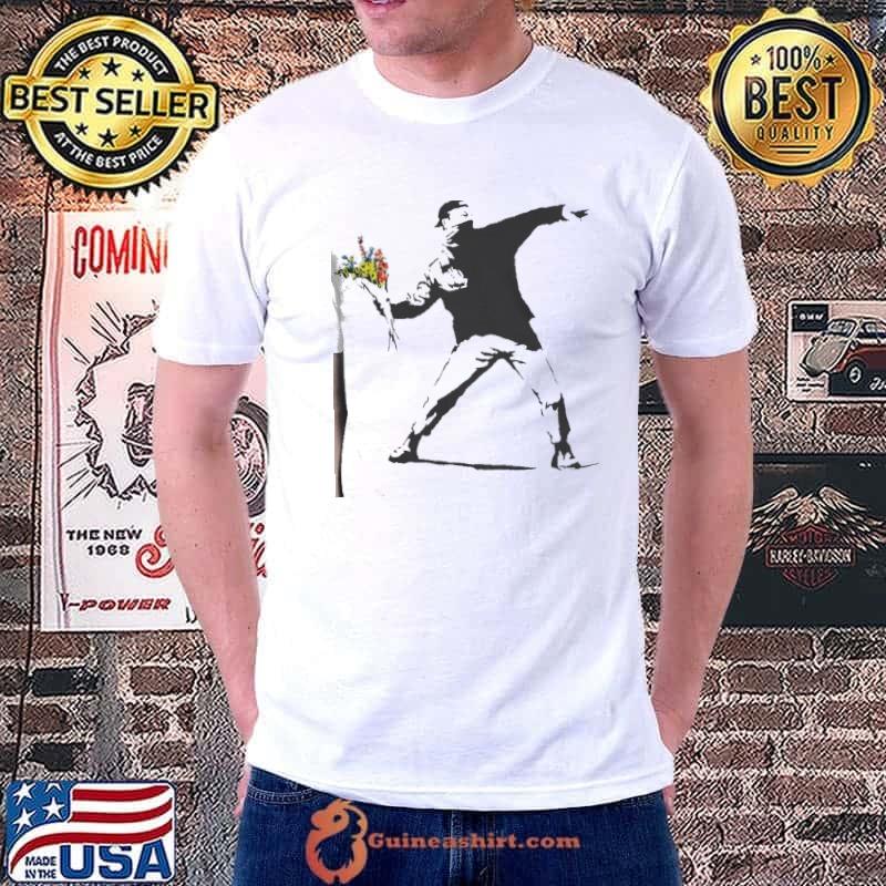 Banksy rage flower thrower shirt