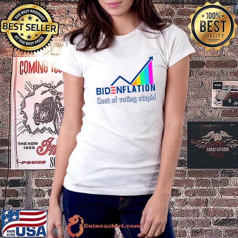 Bidenflation cost of voting stupid inflation graph Classic T-Shirt Ladiestee