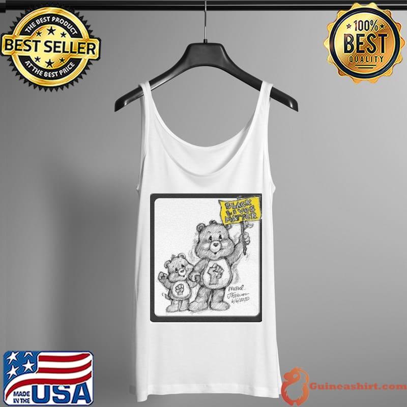 Black lives matter bear black border ultra cotton Tank Top