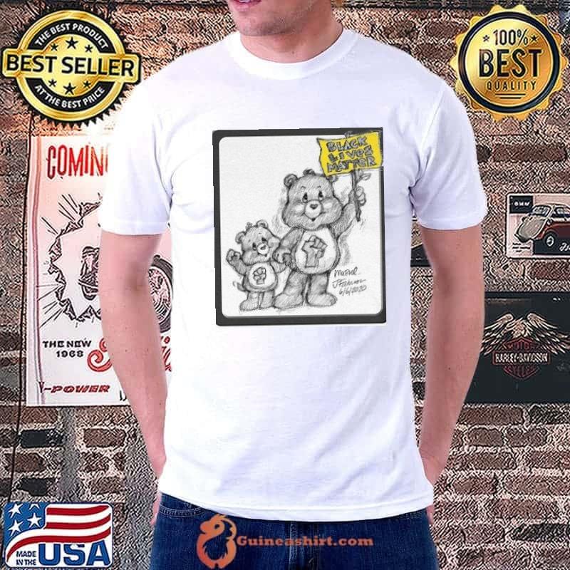 Black lives matter bear black border ultra cotton shirt