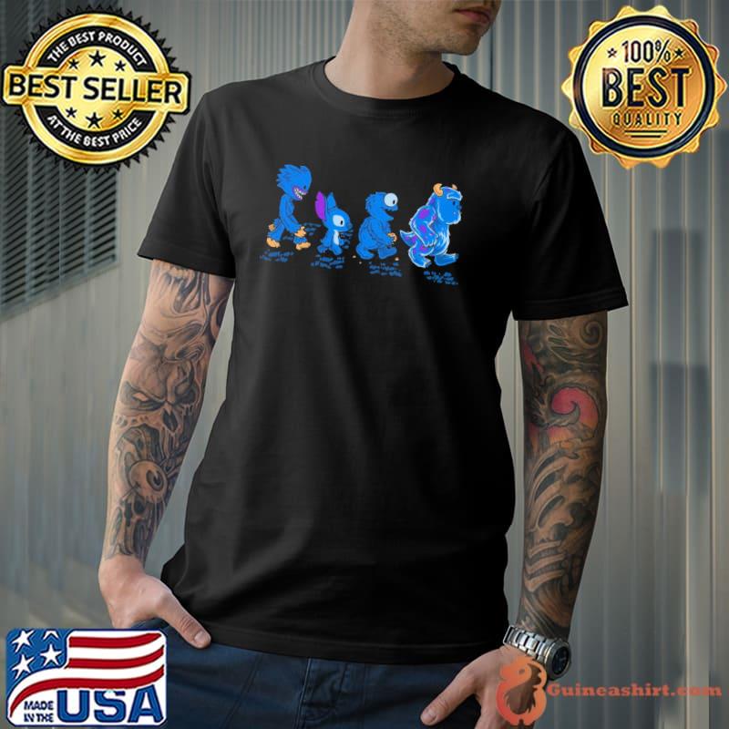 Blue beast road stitches shirt