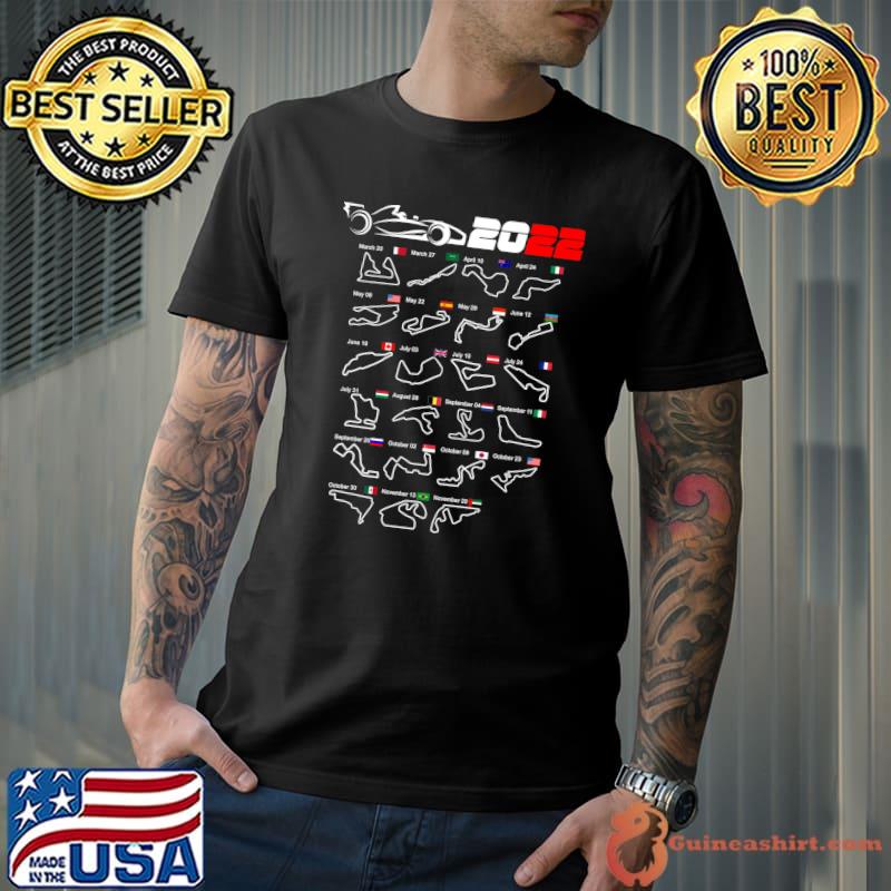 Calendar Formula race cars 2022 circuits v2 Essential T-Shirt