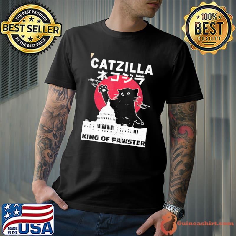 Catzilla japanese sunset style vintage shirt