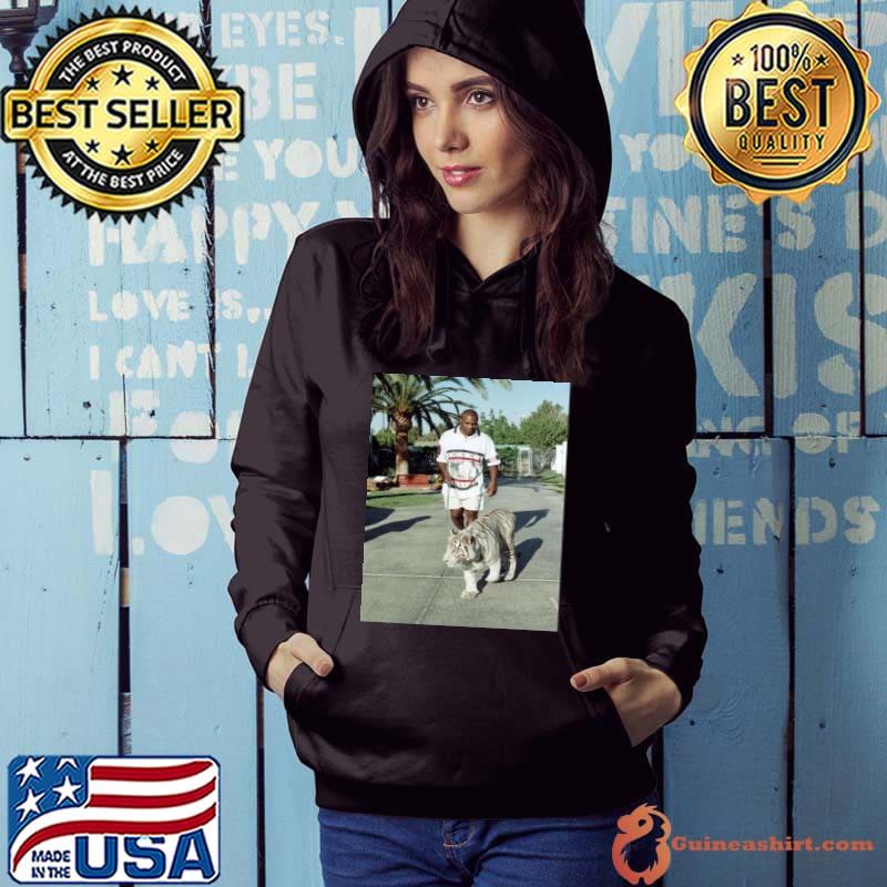 Champion Boxer walking his tiger Hoodie
