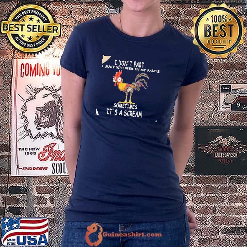 Chicken fart humor I don't fart I whisper in my pants vintage Ladiestee