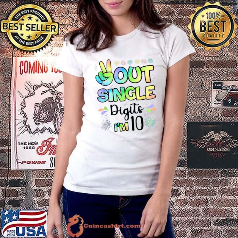Colorful 10th Birthday Girls 10 Years Old Birthday T-Shirt