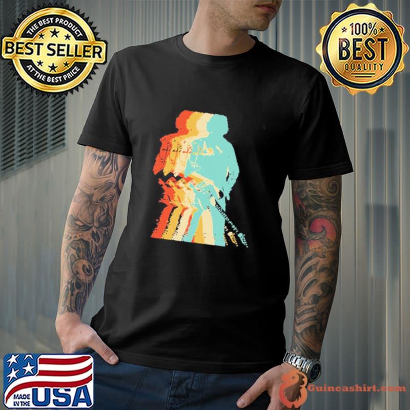Colorful vintage guitar springsteen shirt