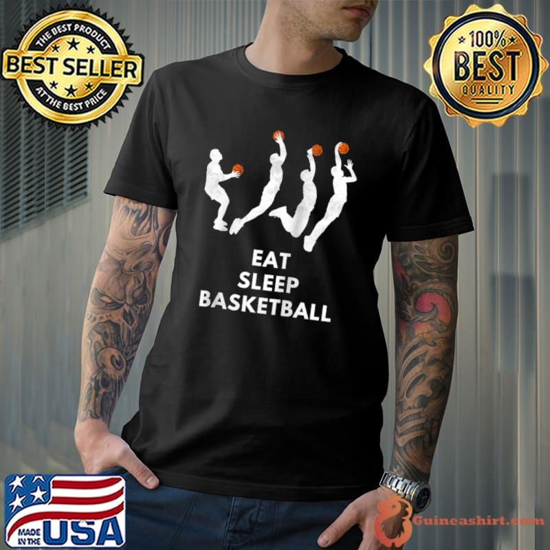 Cool Sports Game Fan Eat Sleep Basketball Player Mom Dad T-Shirt