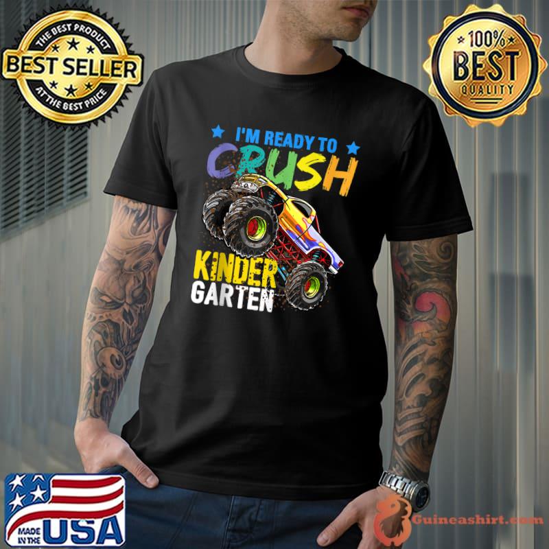 Crush Kindergarten Monster Truck Back to School Boys T-shirt