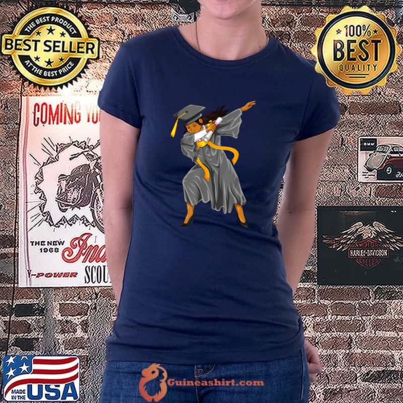 Dabbing Graduation Class Of 2022 Funny Gift Black Woman Girl T-Shirt Ladiestee