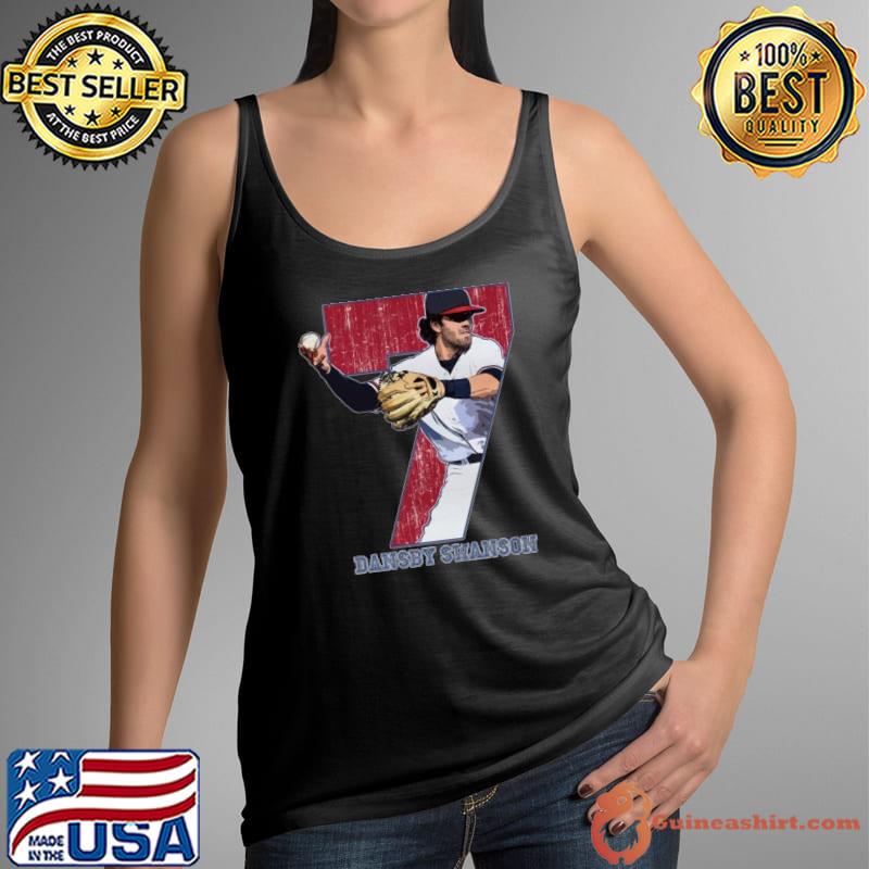 Womens My Heart Belongs To Dansby Swanson V-Neck T-Shirt