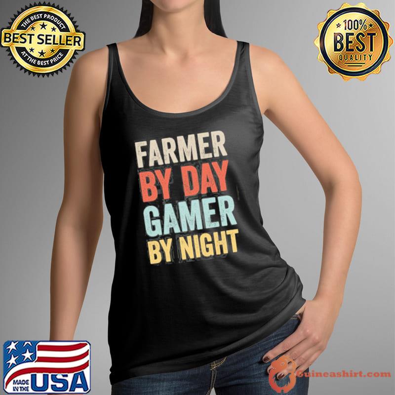 Farmer by day gamer by night Tank Top