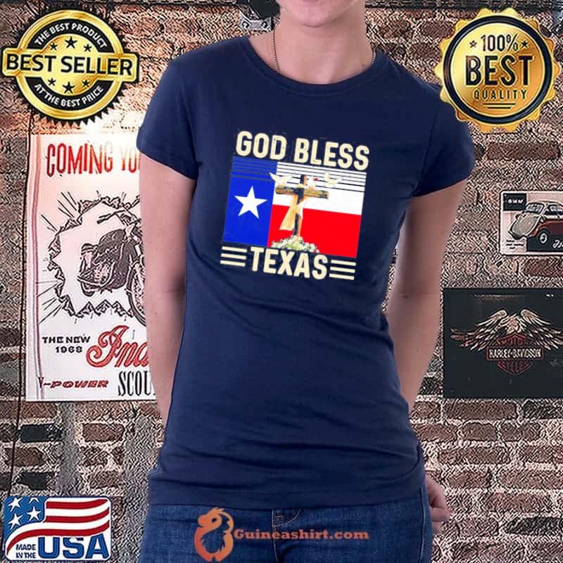God Bless Texas Flag Ladiestee