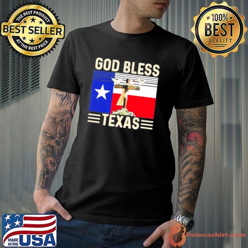 God Bless Texas Flag shirt