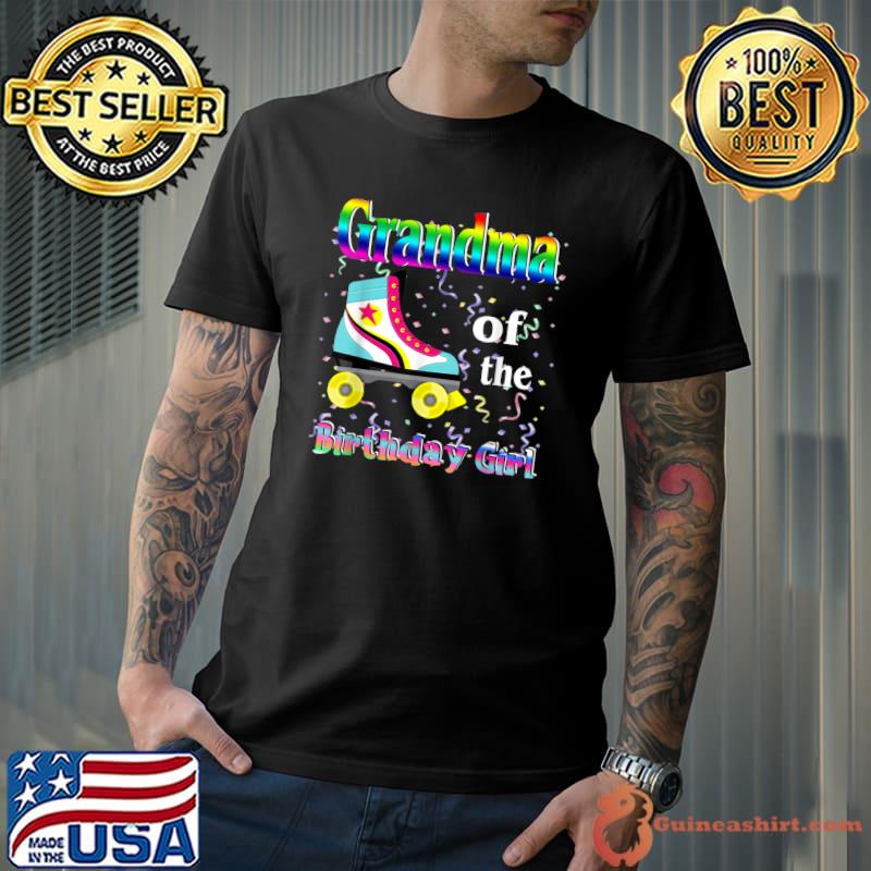 Grandma Rolling Skate Birthday Matching Party Family T-Shirt