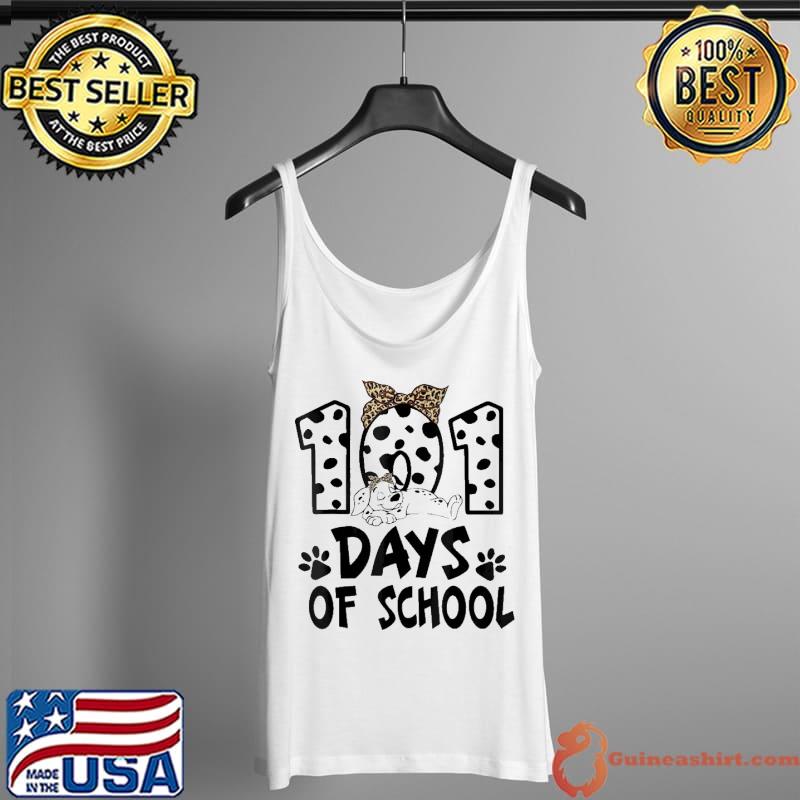 Happy 101 Days Smarter Dalmatian Dogs 100th Day Of School Shirt Tank Top