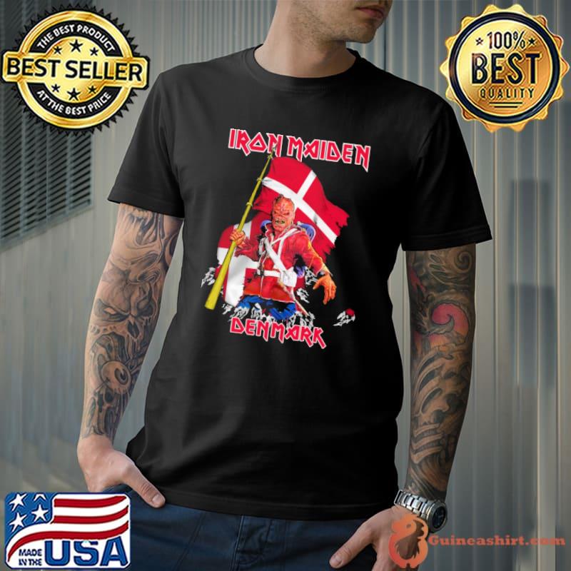IRon Maiden Denmark Flag Shirt