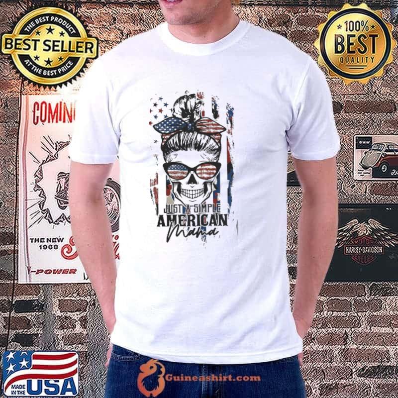 Just A Simple American Mama Flag Shirt