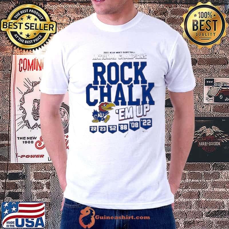 Kansas Jayhawks 2022 NCAA Men’s Basketball National Champions Rock Chalk ‘Em Up shirt