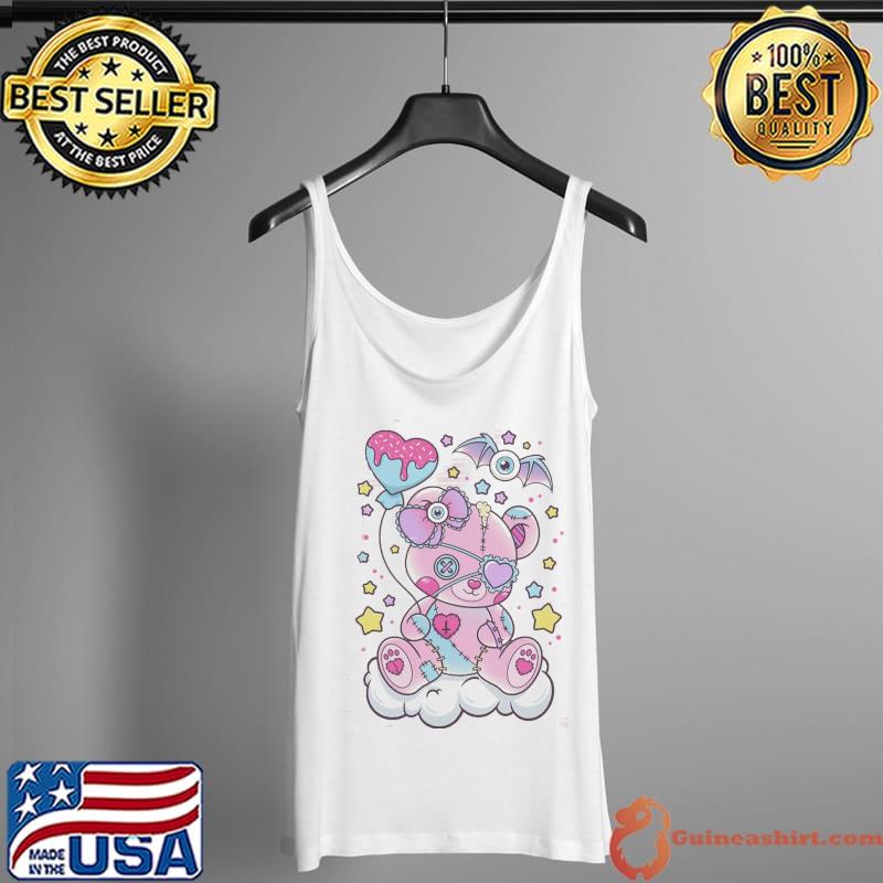 KawaiI pastel goth cute creepy teddy bear Tank Top