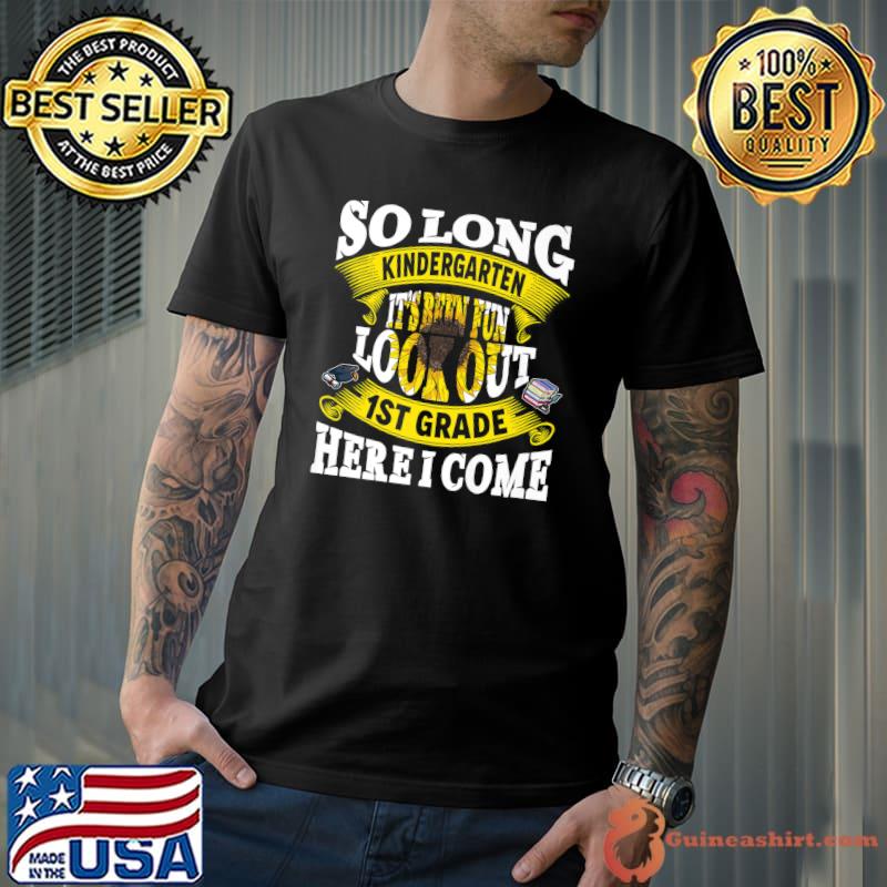 Kids Kindergarten Look Out 1st Grade Funny Graduation 22 Premium T-Shirt