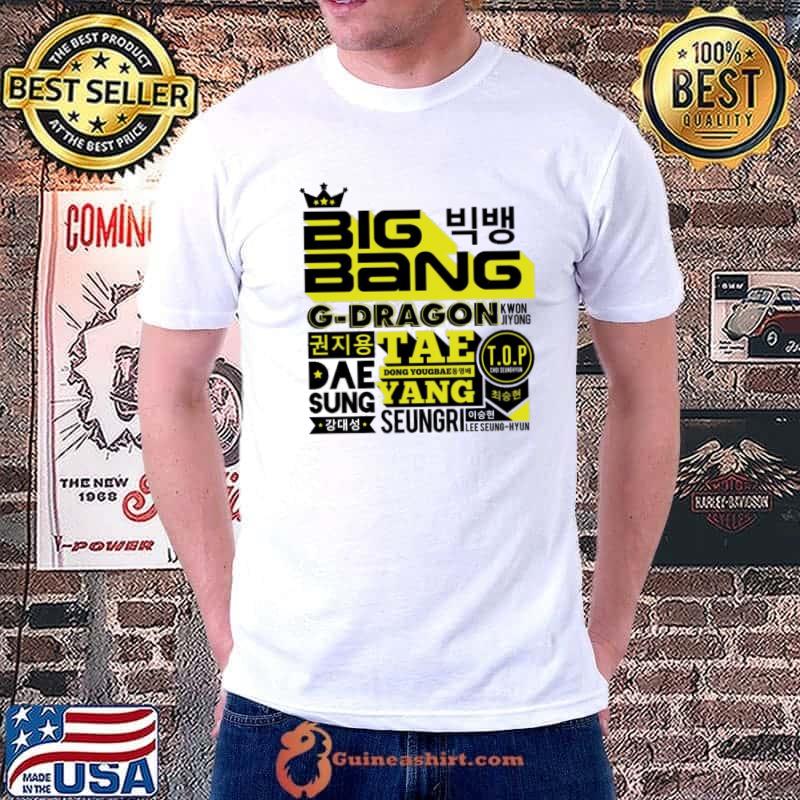 Kpop big bang font collage shirt