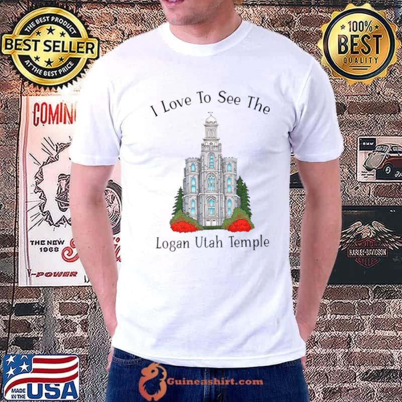 Logan Utah Temple, I love to see my temple, color Premium T-Shirt