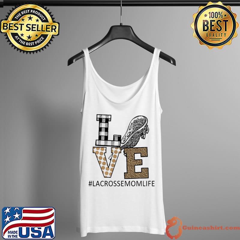 Love Lacrosse Mom Lepoard Shirt Tank Top