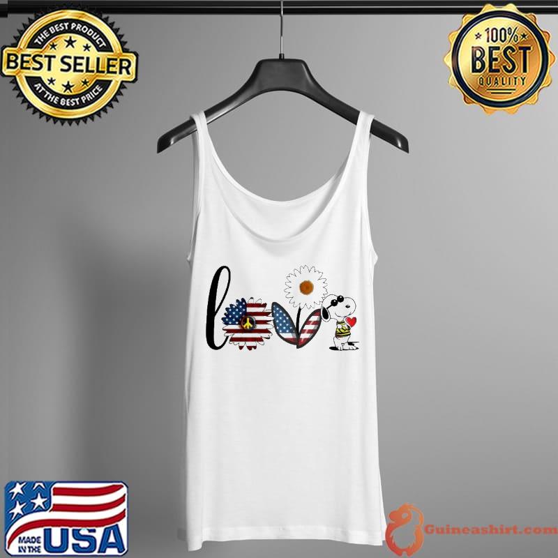 Love Snoopy America Shirt Tank Top