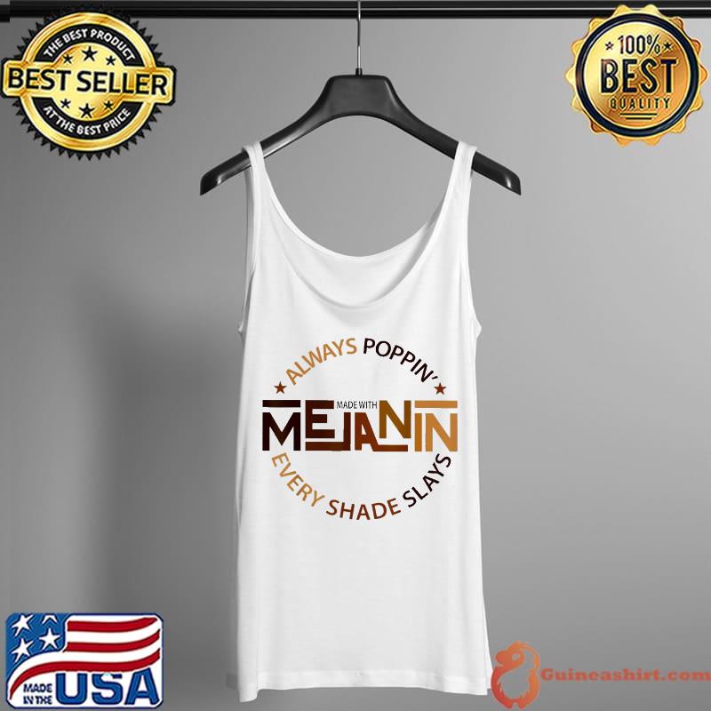 Made with Melanin Black Girl Magic Afro Beauty Black Queen Shirt Tank Top