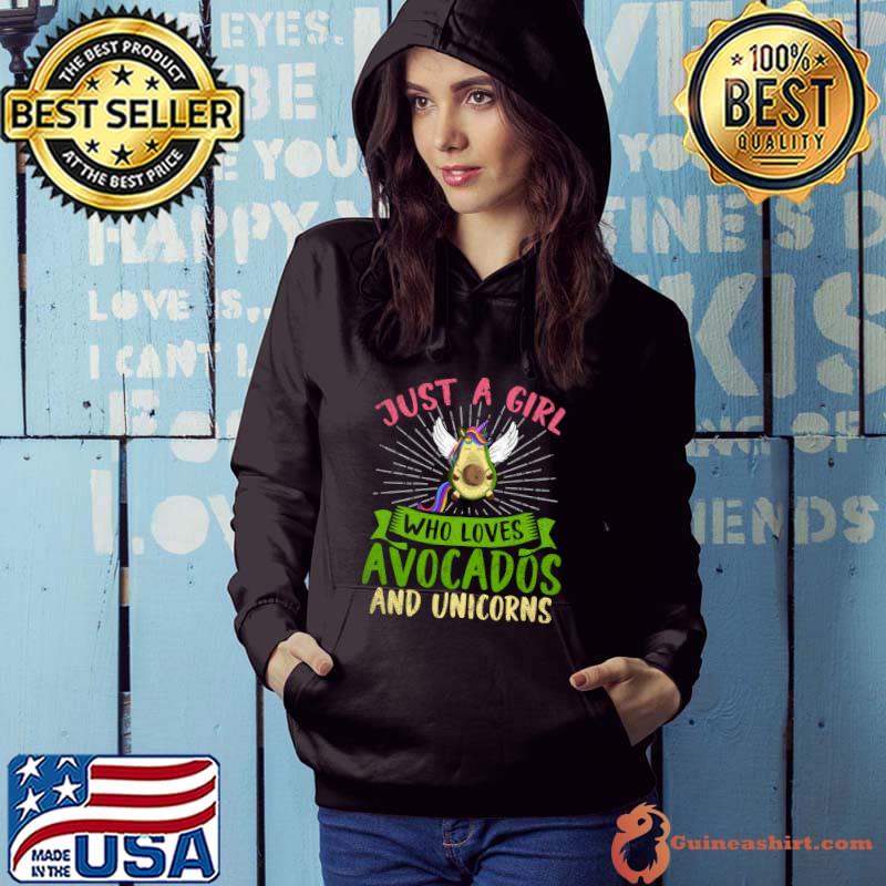 Magical Animal Fantasy Animal Lover Girls Avocado Unicorn T- Hoodie