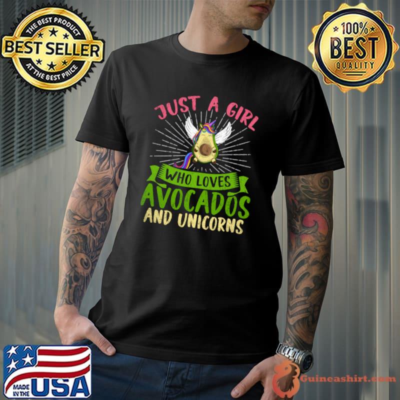 Magical Animal Fantasy Animal Lover Girls Avocado Unicorn T-shirt