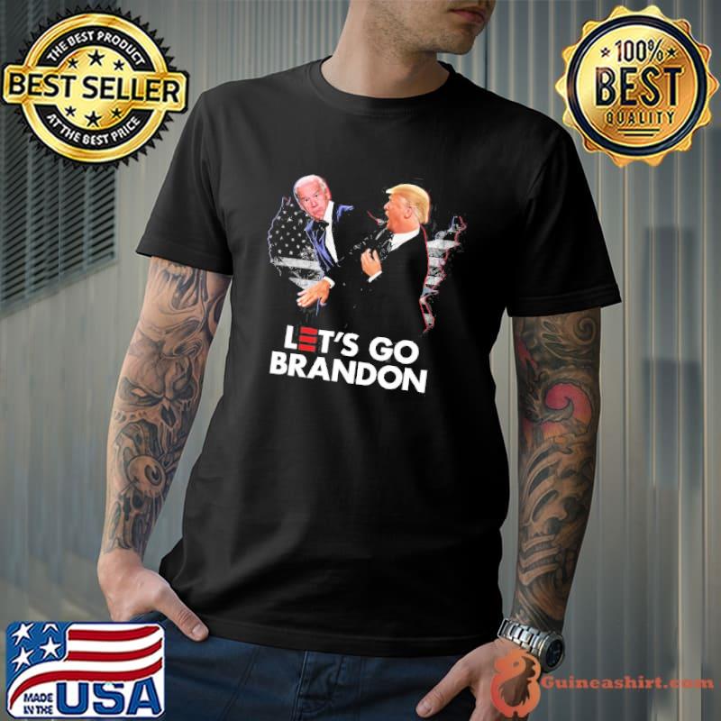 Mens funny Trump slap Biden go let's antI democrat shirt