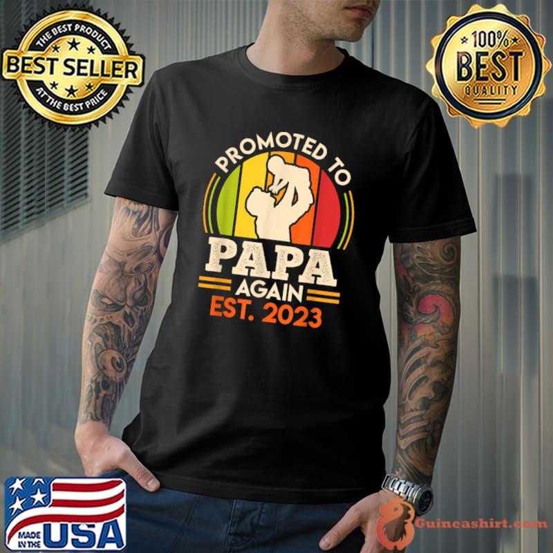 Mens Second child 2023 Dad of two 2 children father T-Shirt