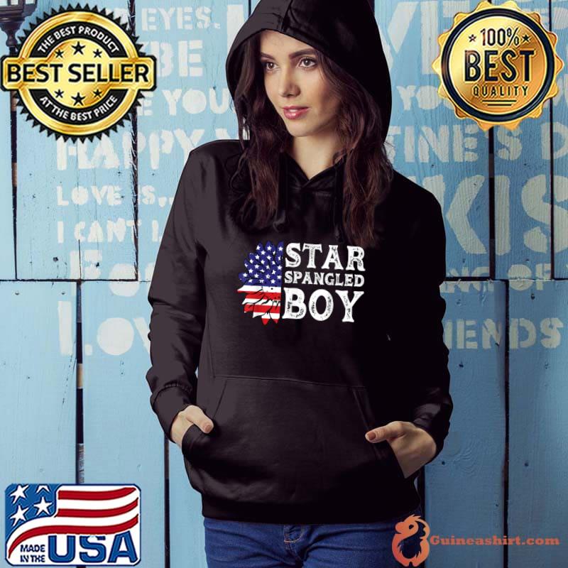 Mens star spangled boy USA T-Shirt Hoodie