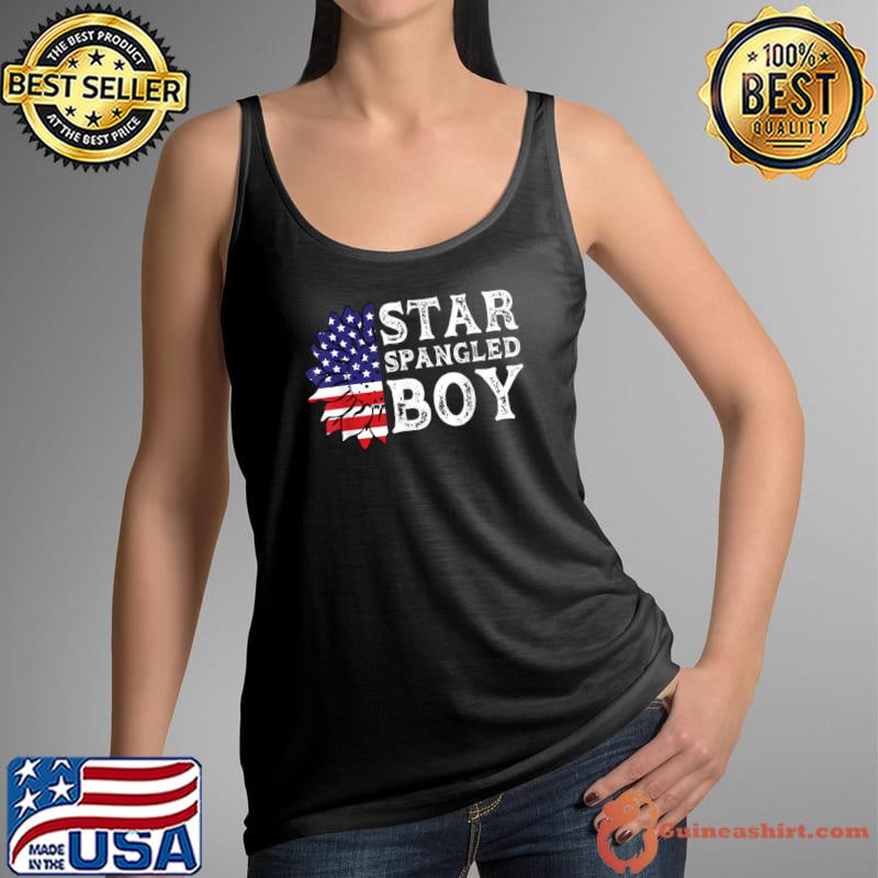 Mens star spangled boy USA T-Shirt Tank Top