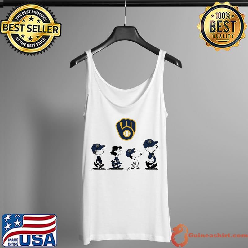 Milwaukee Brewers Charlie Friend And Snoopy Shirt Tank Top