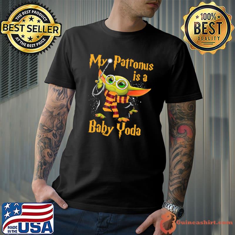 My Patronus Is A Baby Yoda Harry Potter gryffindor Shirt