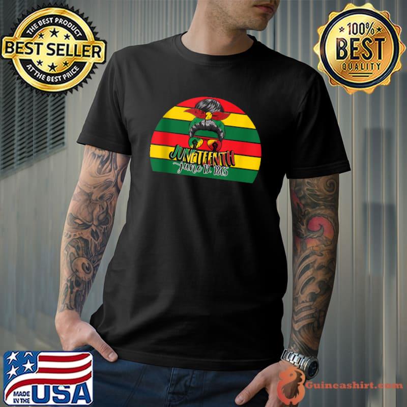 Peace Love Juneteenth Heart June Teenth Black African 1865 T-shirt