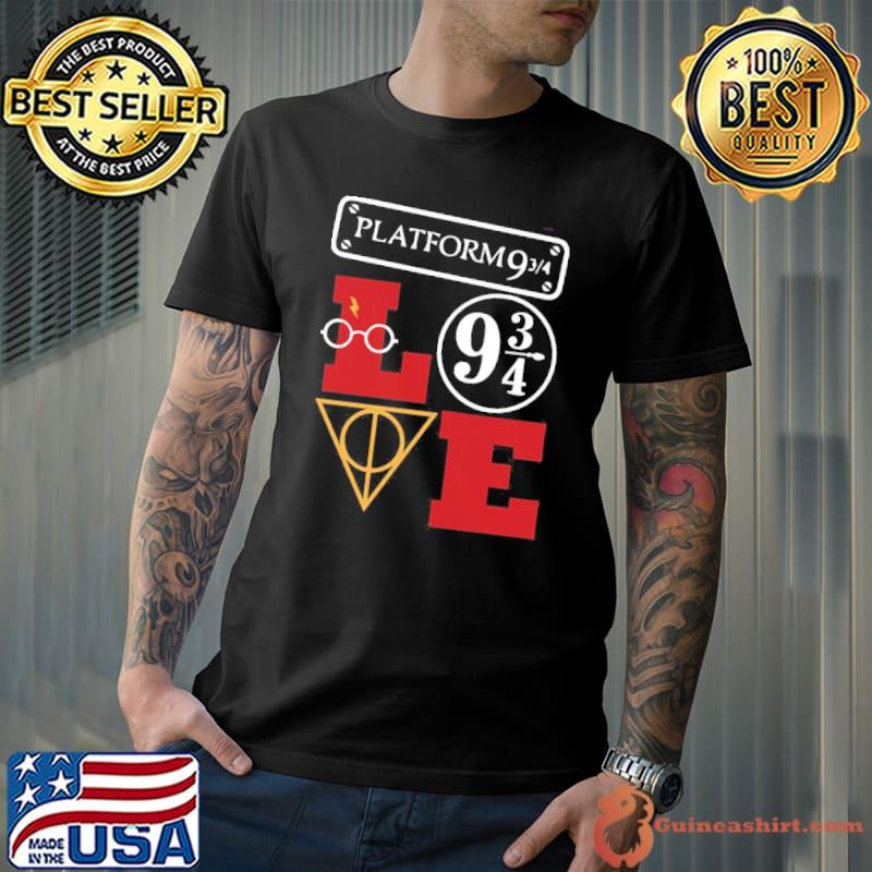 Platform 9¾ potterhead love Harry Potter iconic movie shirt