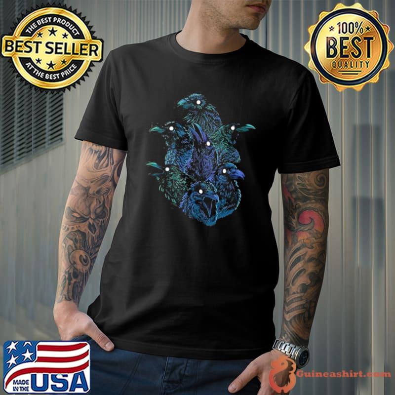 Raven pattern halloween shirt