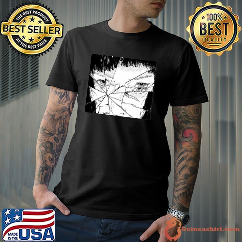 Ripped face horror anime shirt