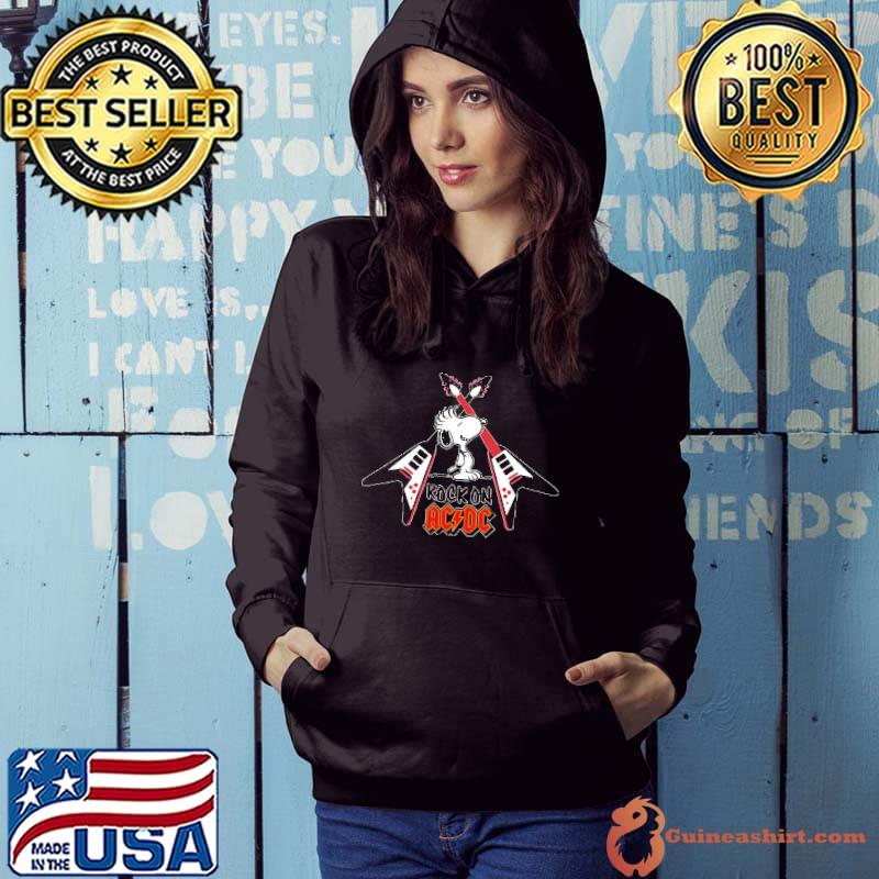 Rock On ACDC Snoopy Shirt Hoodie