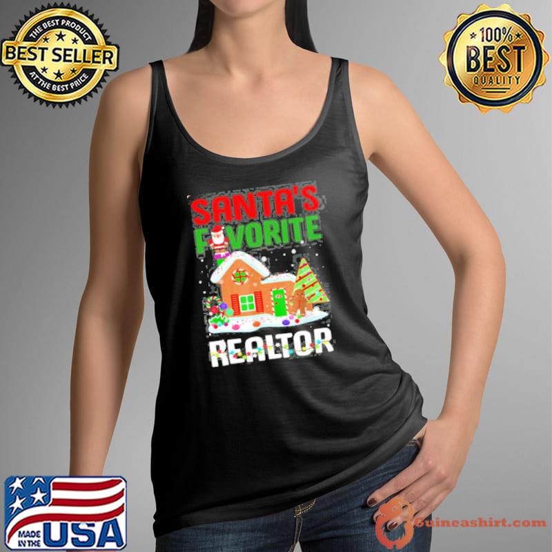 Santas favorite realtor merry christmas funny Tank Top