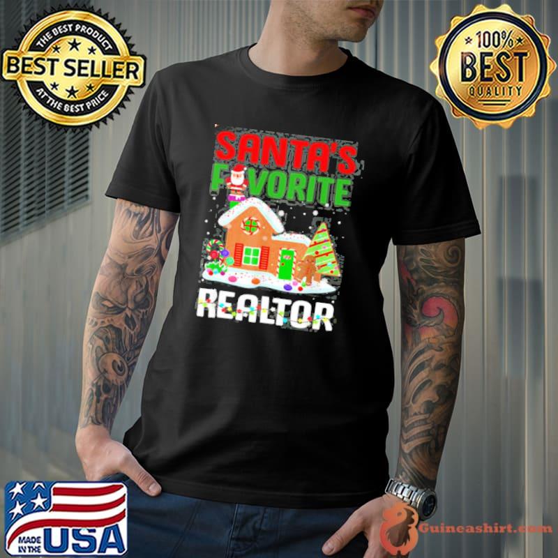 Santas favorite realtor merry christmas funny shirt